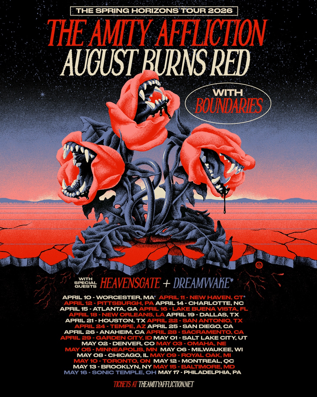 The Amity Affliction & August Burns Red — 2026 Spring Horizons co-headline tour