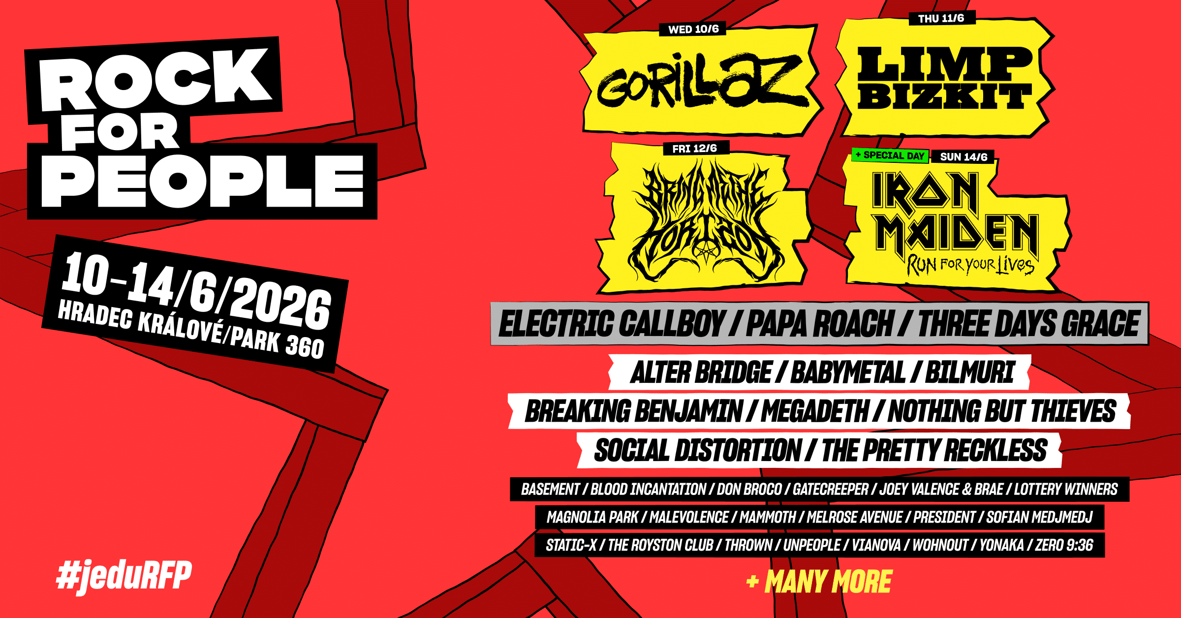 Gorillaz & Limp Bizkit — announced for Rock for People 2026 festival