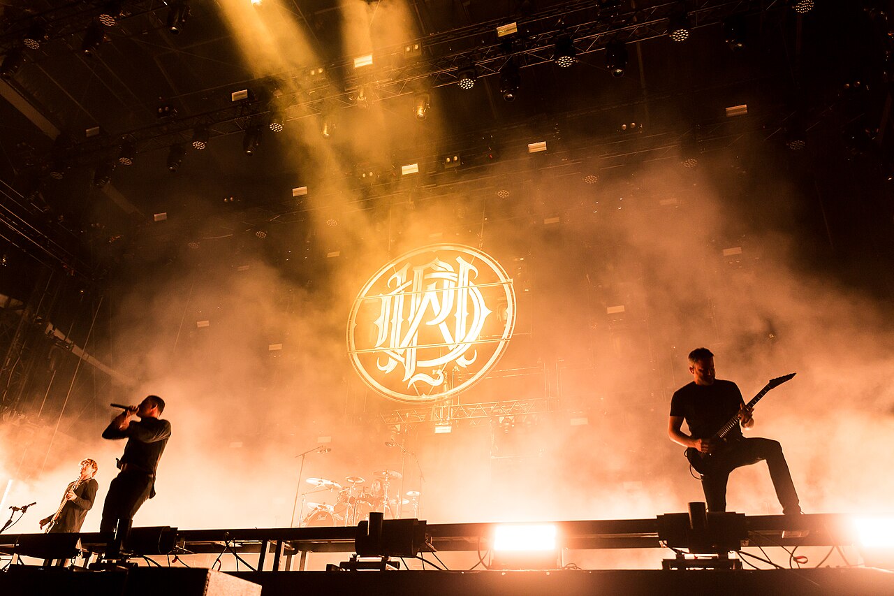 Parkway Drive performing live on stage